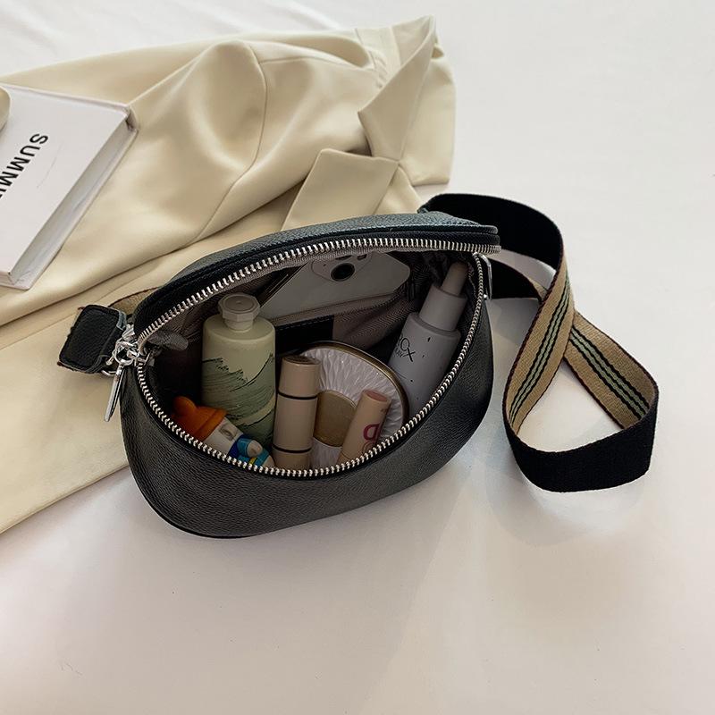 Женская сумка-седло кроссбоди из натуральной кожи, стиль 2025, двойная молния, верхний слой коровьей кожи, маленькая сумка на плечо.