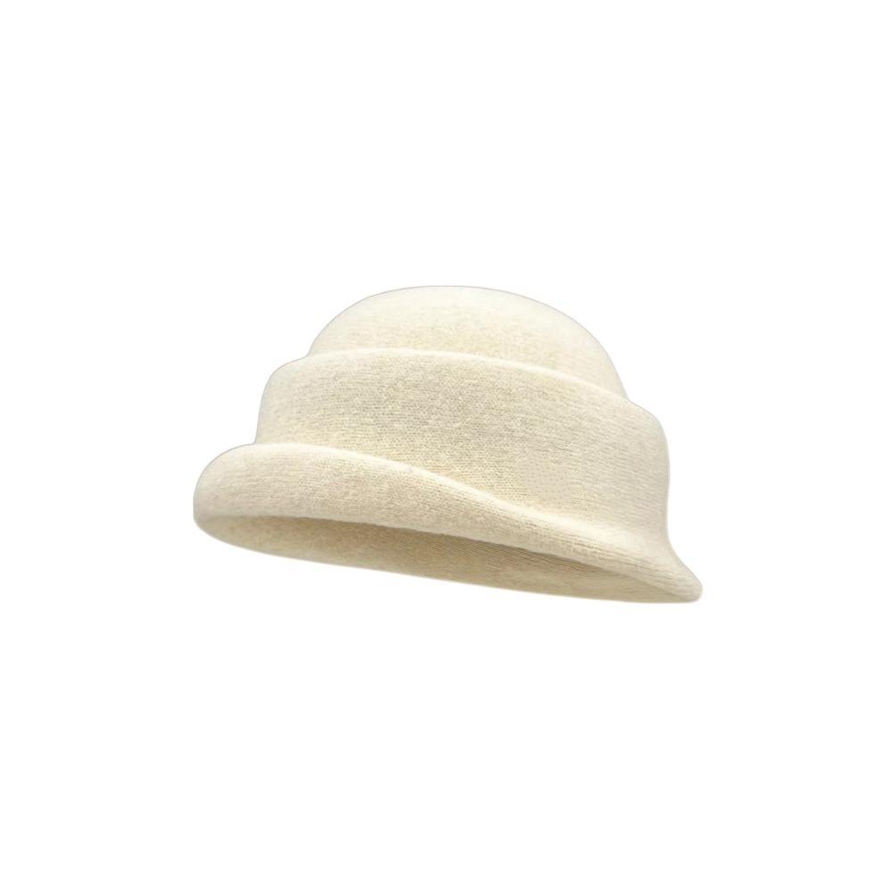 Versatile British Top Hat Beret Woolen Formal Hat Princess Hat Woolen Rolled Edge Cap Fashion Show