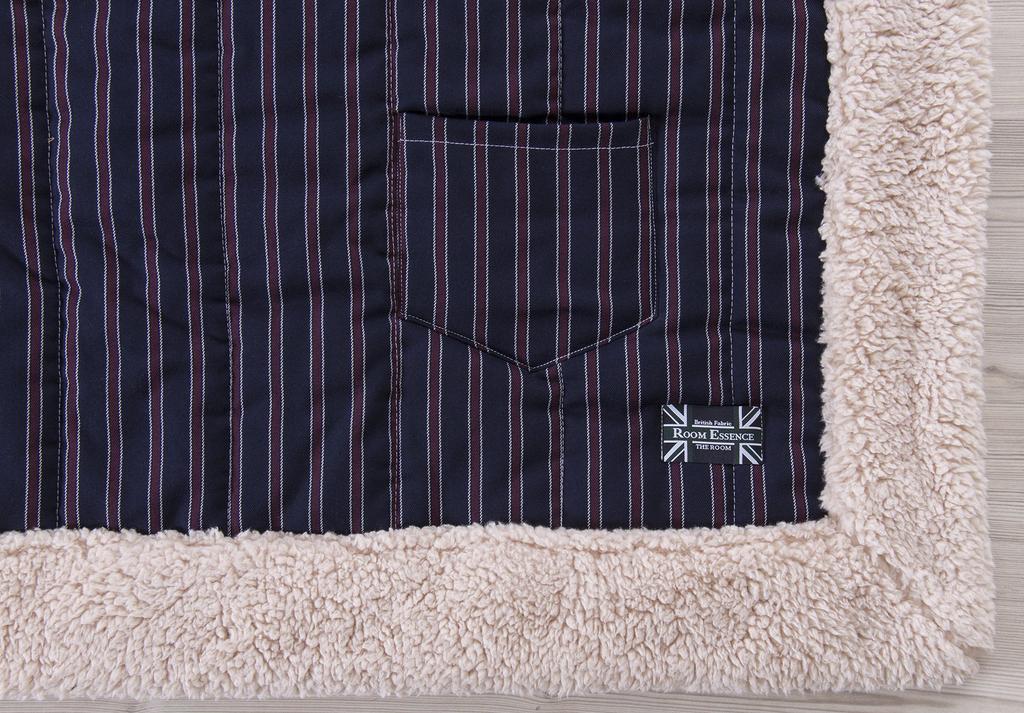 Azumaya-kk Kotatsu Futon, Rectangular, 190 X 230 Cm (Compatible with 120 X 80 Cm), Striped, Navy, KK-140GY