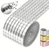 Classic Style Acrylic Self-Adhesive Mirror Mosaic Tiles - Square DIY Handmade Glass Strips for Indoor and Outdoor Decorations, Art Projects
