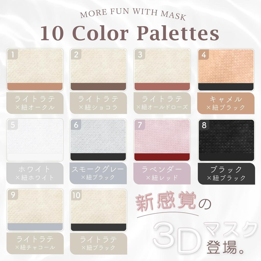 3D Nonwoven Disposable Masks for Round and Long Comfortable Suitable for Small Faces [sumalala] 53-Count Masks, Bicolor, Complexion-Effective,