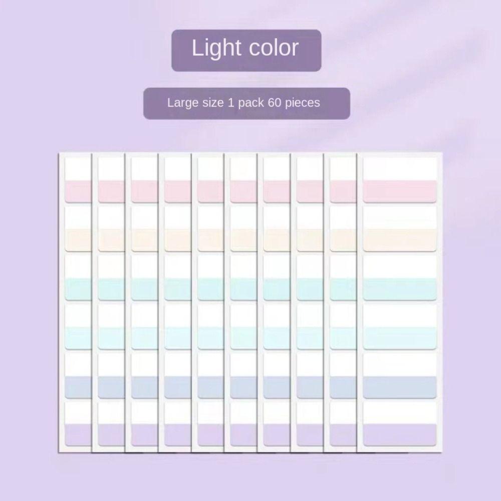 Transparent Sticky Index Tabs Colorful Light Color Index Notes Writable File Tabs Notebook