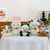 Cute Devil Table with Plush Toys Event Gifts Pink Rabbit Pendant Panda Learning Crack Crack Machine