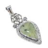 Prehnite Gemstone Handmade 925 Sterling Silver Jewelry Pendant 2.96" SU-9928