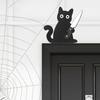 Cat Door Topper Halloween Door Frame Decoration Spooky Wooden Cat