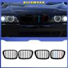 Front Center Black Wide Kidney Hood Grille Grill For BMW E39 525 528 530 535 M5 1997 2003