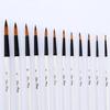 Monoceros 12Pcs Pointed Flat Top Paint Drawing Brush Acrylic Watercolor Oil Painting Pen