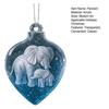 Christmas Tree Ornament Gradient Blue Elephant Pendant for Xmas Decor Light Exquisite Winter Wonderland Hanging Ornament Holiday Gift