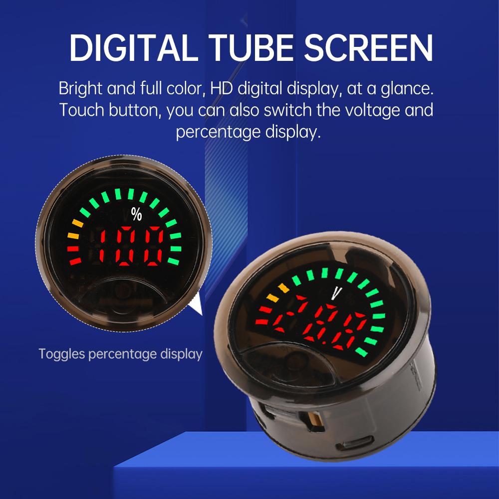 1-Wire Digital Voltage Capacity Indicator DC7-111V Voltmeter Power Off Memory Low Voltage Alarm Lithium Iron Acid Battery Monito