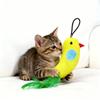 Интерактивная игрушка для кошек Симуляция птицы Плюшевая Звуковая Подвесная игрушка для кошек Перьевая птица Кошка Грызть Мягкие игрушки Товары для кошек