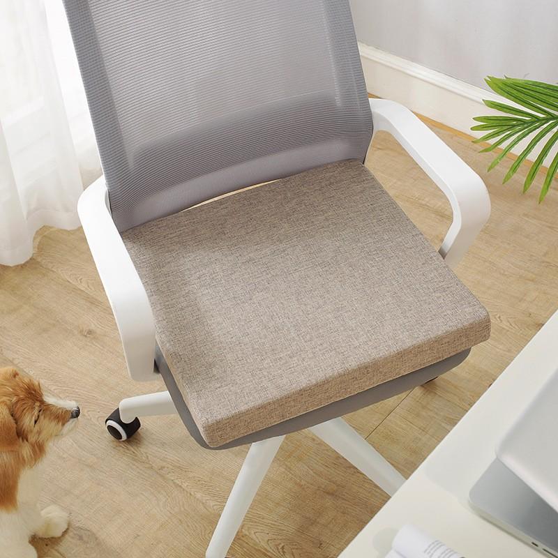 Подушка для дивана из губки высокой плотности, льняная подушка, подушка для спинки стула, толщина 5 см, квадратный коврик для офисного стула