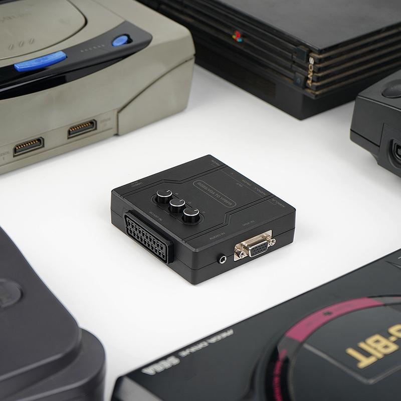 Bitfunx RGBS VGA в YPBPR Компонентный Конвертер SCART в YPBPR YCBCR Для Ретро Игровых Консолей Nintendo 64 PS1 PS2 Dreamcast
