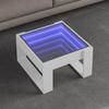 VidaXL Coffee Table with Infinity LED White 50x53x30 Cm, Side Table, Living Room Table, Side Table, End Table, Table 847623