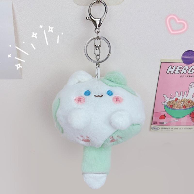 Милый плюшевый кулон, брелок с пищащим котом, кавайный кулон с толстым телом и кошкой, мягкая кукла, брелок для ключей, подвески на рюкзак для девочек, подарок