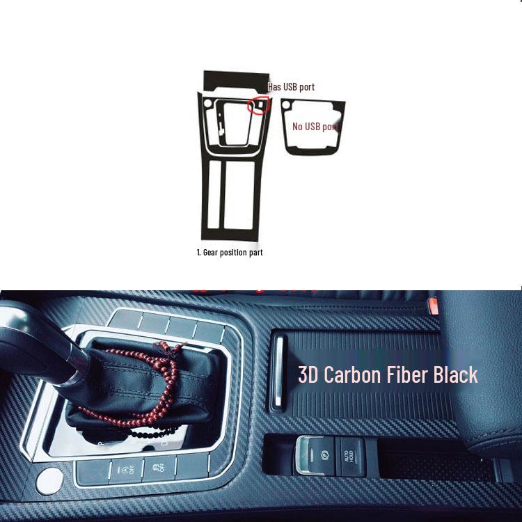 Комплект отделки салона из углеродного волокна для Magotan 20-21: Центральная консоль, рычаг переключения передач и дверная панель