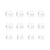 French Almond False Nails White Gradient 30 Pieces Press On Nails for Weddings Parties