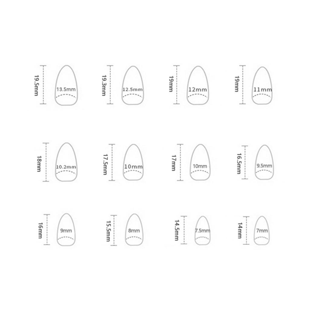French Almond False Nails White Gradient 30 Pieces Press On Nails for Weddings Parties