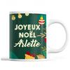 Mug - Noël Arlette - Ceramic - Front/Back Print - 325 Ml - Green
