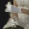 Solid Color Bridal Gloves Satin Dance Mittens Events Activities Dress Stage Gloves  Wedding