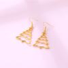 Trendy Alloy Christmas Earrings With Santa And Reindeer Holiday Festive Style