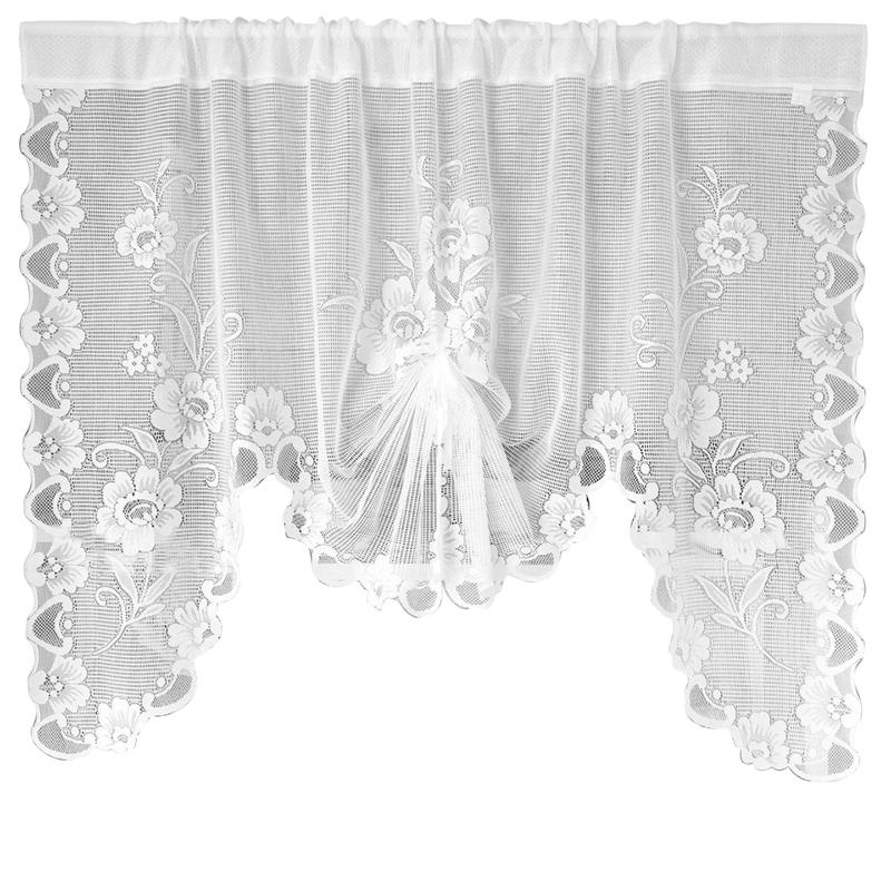 Белая сетчатая кружевная занавеска, полупрозрачная оконная декоративная занавеска