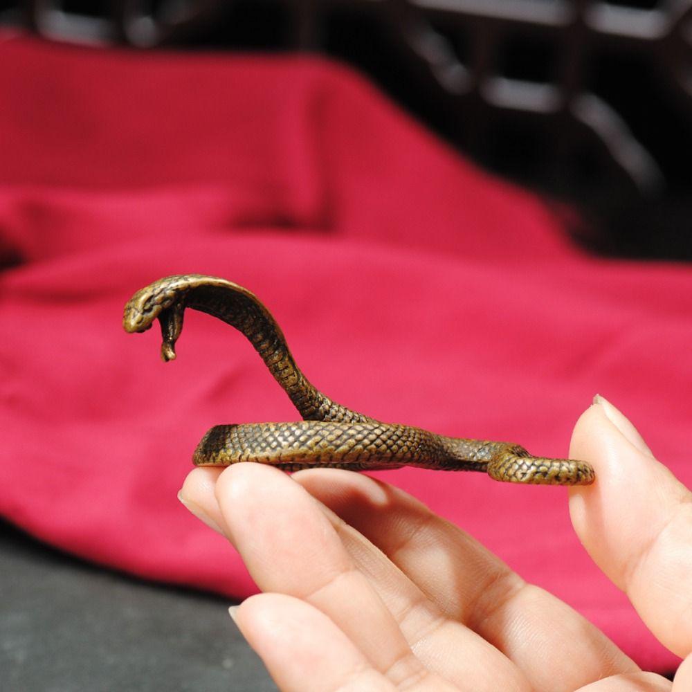 Cobra Handicraft Attracting Wealth Snake Statue Miniature Figurines Tea Pets Desktop Ornaments