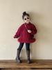 Children's Korean-Style Mesh Lace Velvet Sweatshirt Dress for Fall/Winter 2024