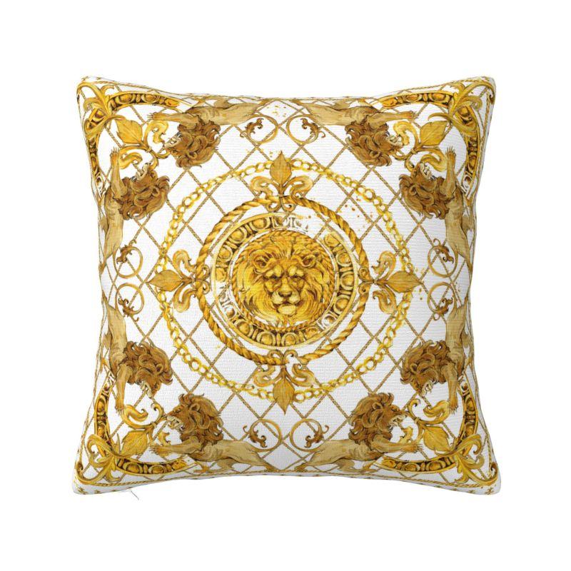 Rococo Kaleidoscopic Floral Cushion Cover 45x45cm European Baroque Art Velvet Nordic Throw Pillow Living Room Decoration