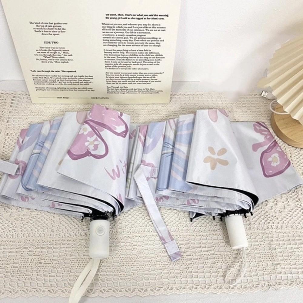 Защита от УФ Бабочка Дождевой Зонт Ветрозащитный Складной Солнцезащитный Зонт Женский