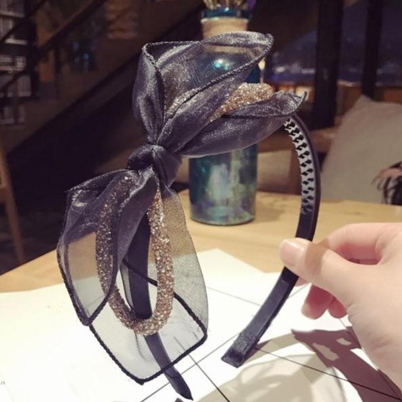 Тюлевый ободок-бант для женщин Элегантный головной убор в стиле Флэппер Нескользящая повязка-fascinator для маскарадов и мероприятий