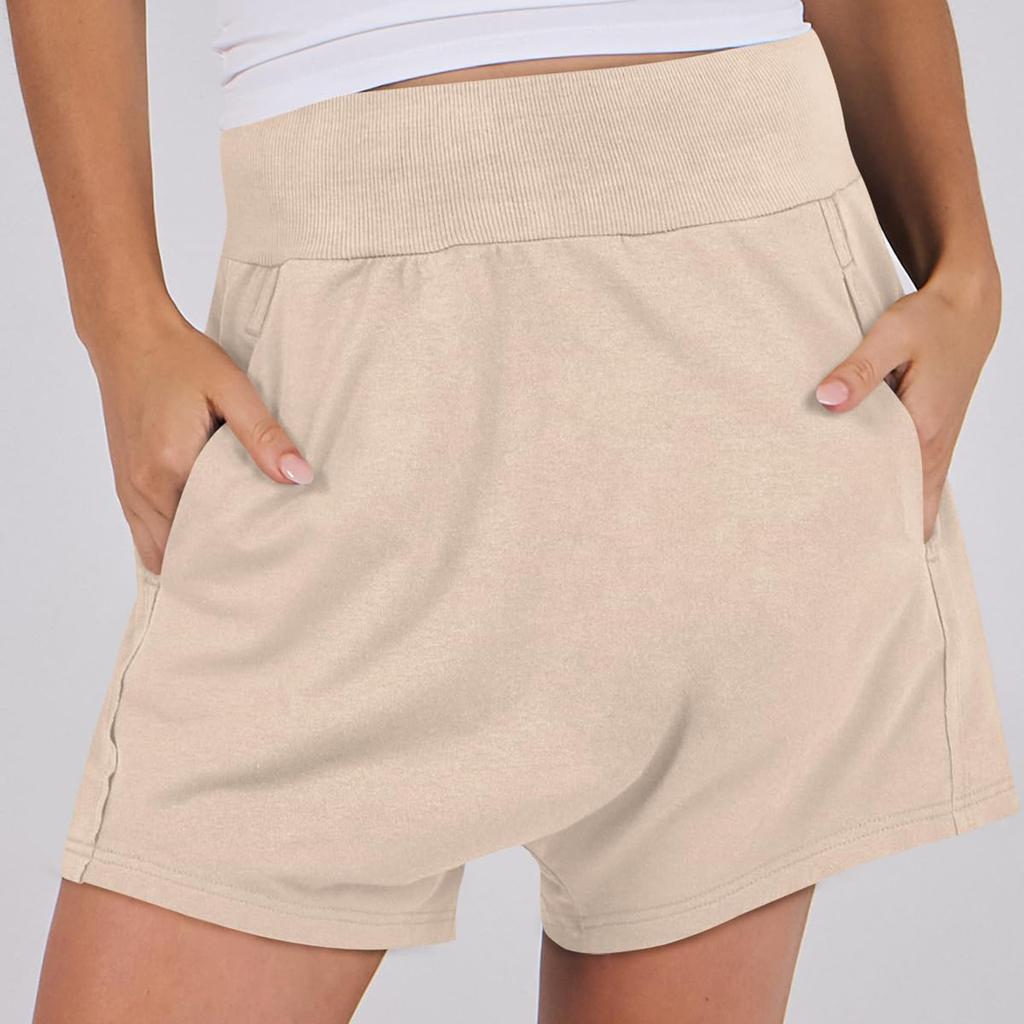 Women's Casual Loose Summer High Waisted Shorts Gym Yoga Comfy Short With Pockets Fashion Clothes