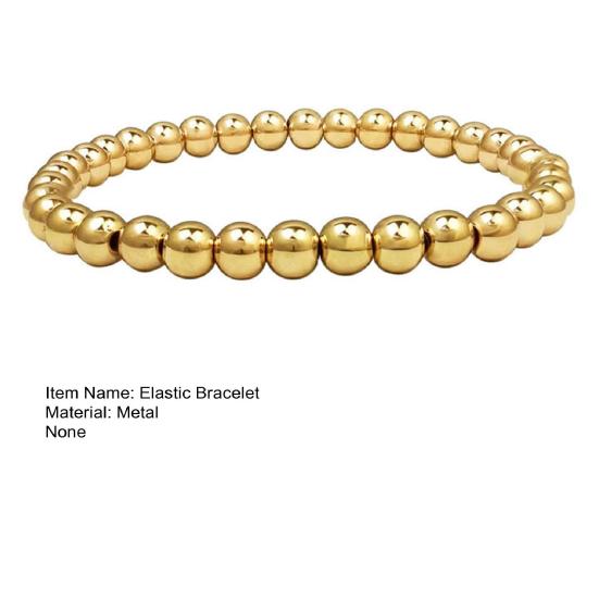 Simple Elastic Bracelet Beads Men Women Beads Bangle Party Jewelry Gift Daily Outfit