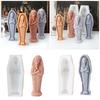 Flexible Silicone Mold 3D Mummy Shaped Wax Candle Molds Scented Aromatherapy Making Mould Handmade Ornament Mould