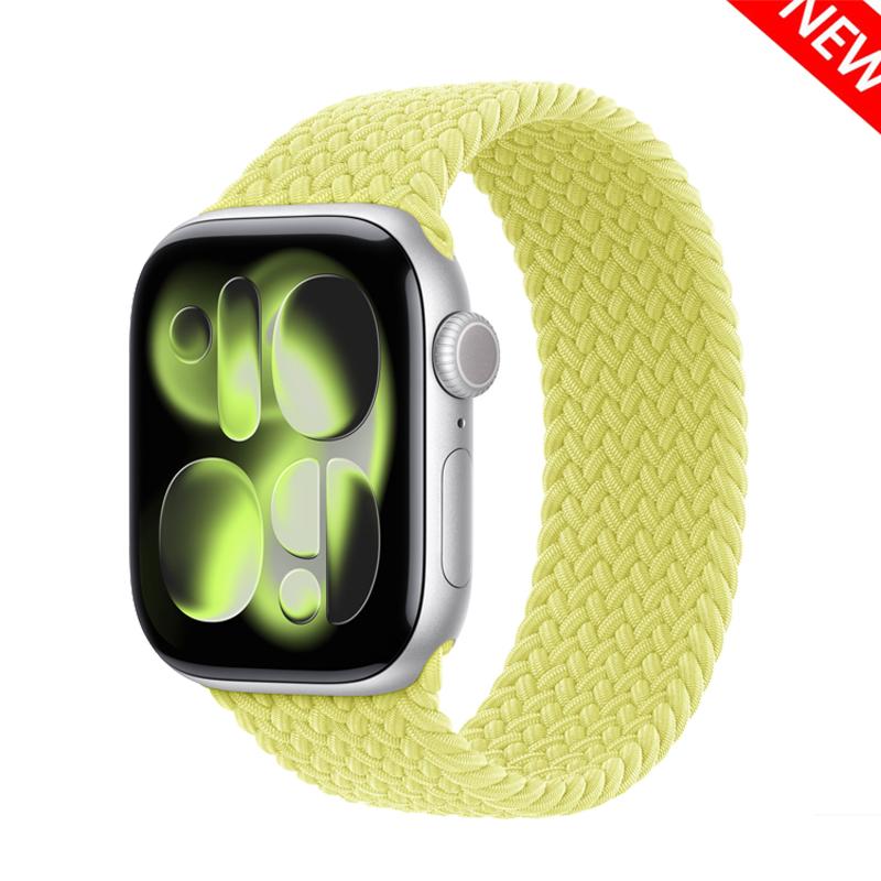 Ремешки Для Apple watch bands 44мм 45мм 40мм 41мм 49мм 46мм 42мм Плетеный Solo Loop Correa браслет iwatch Серии 11 10 9 7 8 SE 6