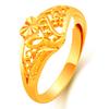 Sand Gold Ring for Women, Long-lasting Color Retention, Niche Sweet Imitation Gold Open Female Ring, Copper Alloy Accessories