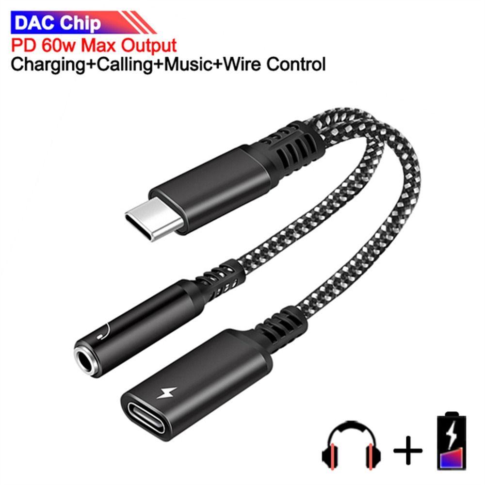 Jack Type C to Type C Type C To 3.5mm Jack Cable Converter OTG Cable Charging Cable Aux Converter