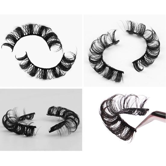 10 пар накладных ресниц без остатков D-образной формы с 3D-эффектом, женские накладные ресницы ручной работы для красоты