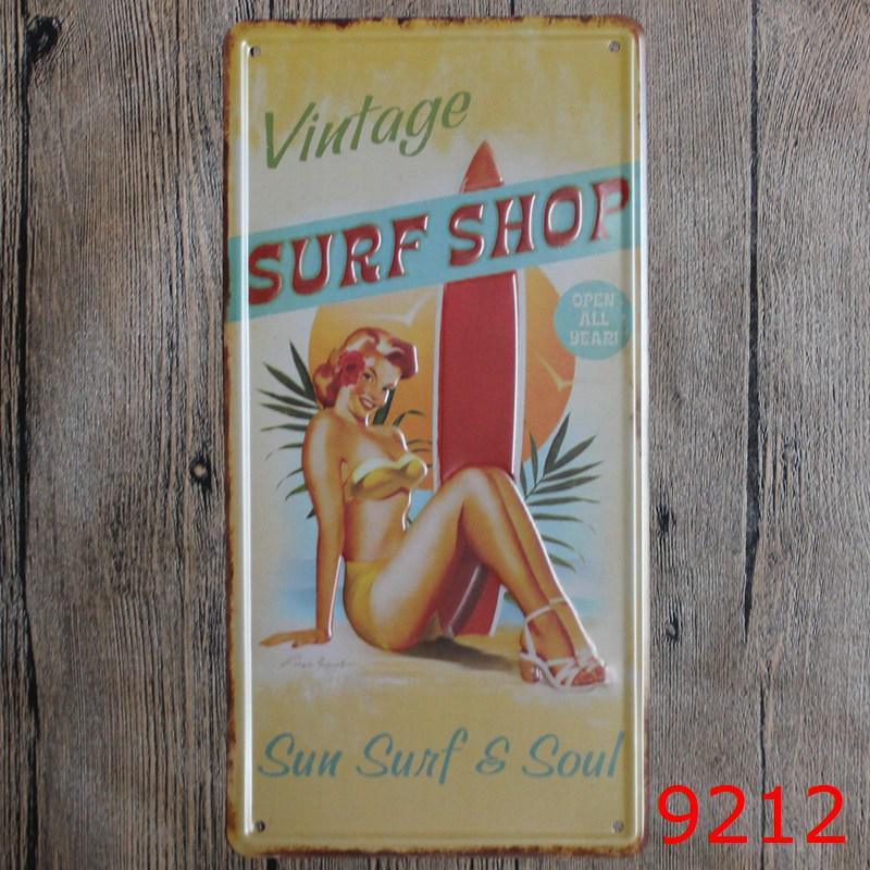 Европейская и американская тематика Жестяная табличка Номерной знак - Винтажный декор для ресторанов и кафе