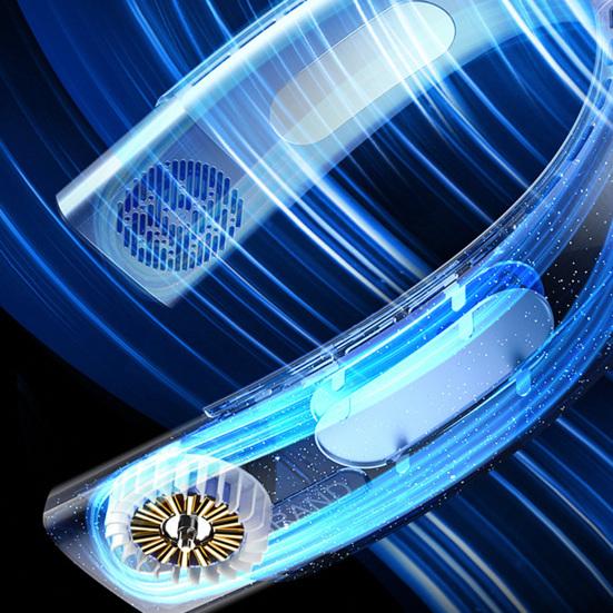 Hanging Neck Fan 20db Silent Noise Reduction 5 Speeds Adjustable Bladeless Fan Cooling Rechargeable Summer Outdoor Portable USB Fan Creative Gift