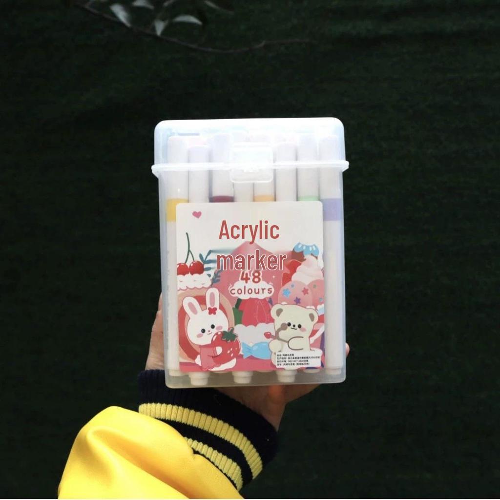 Акриловый маркер - Смываемый, Не растекающийся, Быстросохнущий, Наслаиваемый, Водостойкий маркер для искусства и школы.