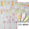 Nail Art Stickers Shell Light Butterfly Aurora Romantic Ink Black And White Rose Thin Tough Nail Stickers
