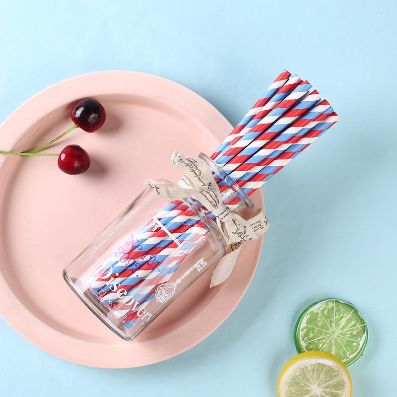 25 шт. Бумажные трубочки Одноразовые столовые приборы Кухонные принадлежности Украшения для свадьбы, дня рождения