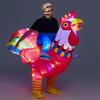 Lighted Red Rooster Inflatable Costume, Adult