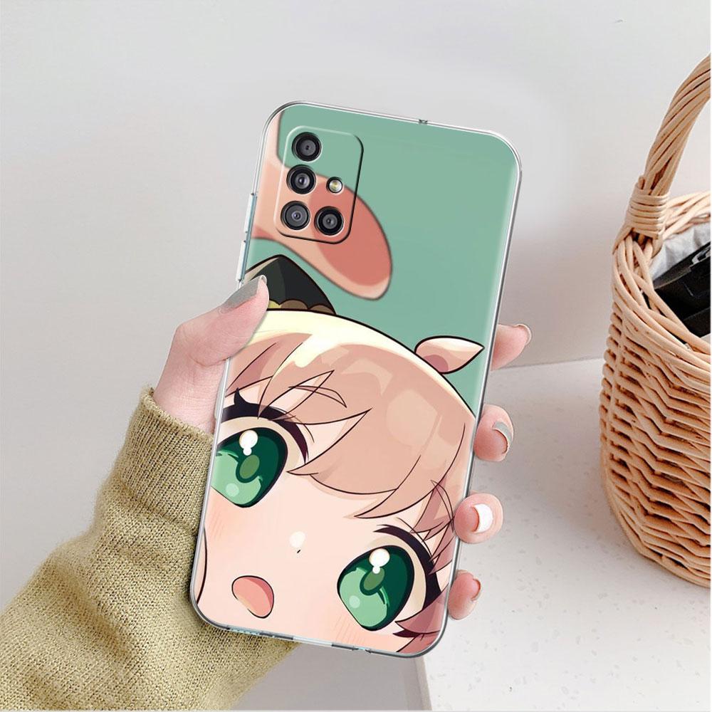 Прозрачный чехол с изображением аниме SPY X FAMILY для Samsung Galaxy A52 A12 A51 A32 A21s A71 A32 A22 A50 A70 A31 A72 5G