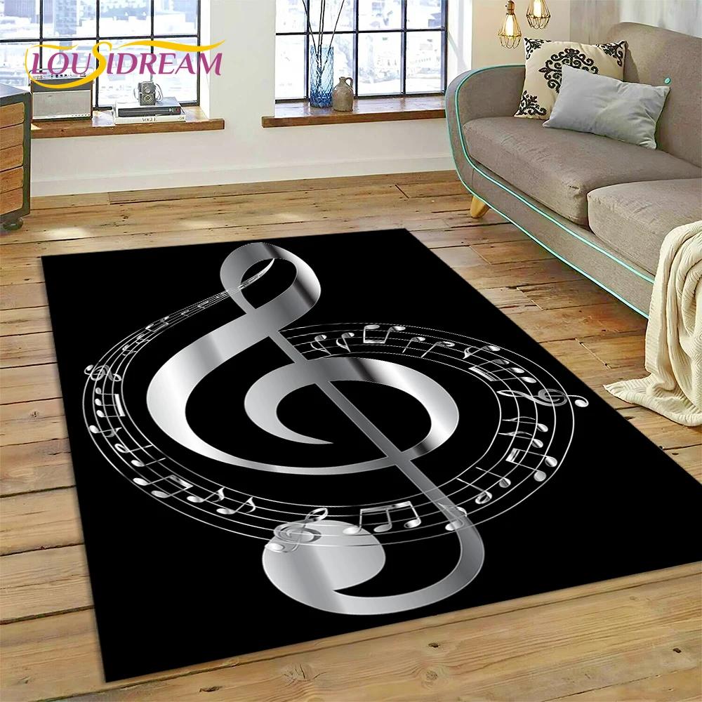 3D Piano Art Творческий ковер с музыкальной нотой для дома Гостиная Спальня Диван Коврик Декор, детский коврик Нескользящий напольный коврик