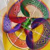 Bamboo Palm Leaf Fan Handmade Colorful Bamboo Fan Photography Props Hand-woven Fan  Summer