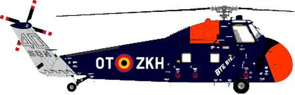 DCD4841 Бельгийская авиация Предупреждение Данные Наклейка 1/48 Силы/Военно-морской флот S-58/HSS-1