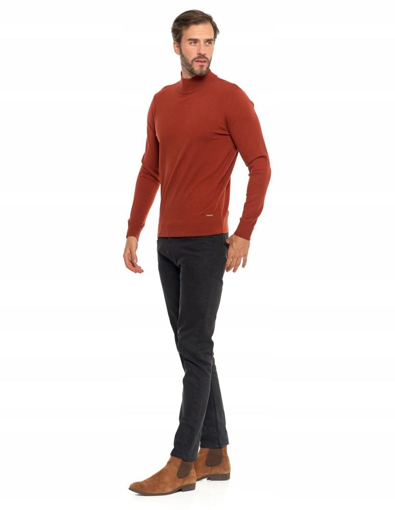 Men's Sweater Elegant Classic Turtleneck Fashionable Long Sleeve MORAJ XXL beige