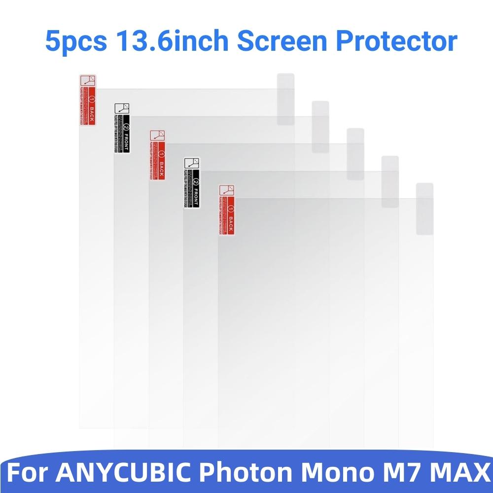5pcs Screen Protector for Anycubic Photon mono M7 Max 13.6 inch LCD Resin 3D Printers Anti Scratch Protective Film Accessories