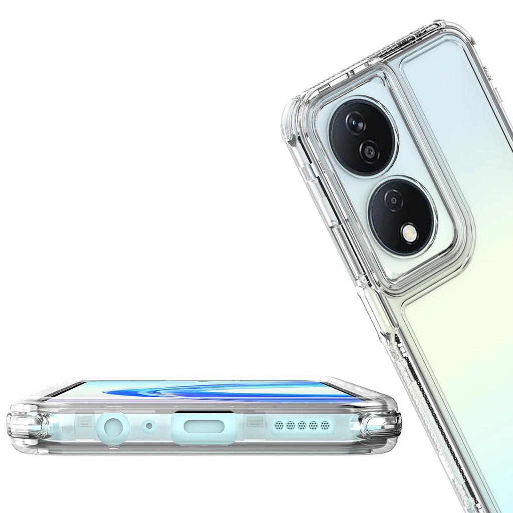 Гибридный противоударный чехол 3 в 1 для Honor X7B 6,8 дюйма Жесткая пластиковая рамка Прозрачная задняя крышка из ТПУ Coque Fundas